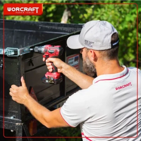 Шуруповерт дрель аккумуляторная в кейсе 500 Вт 1400 об/мин от аккумулятора 20В 40Нм, 2xLi-ion, ЗУ, + набор инструментов WORCRAFT