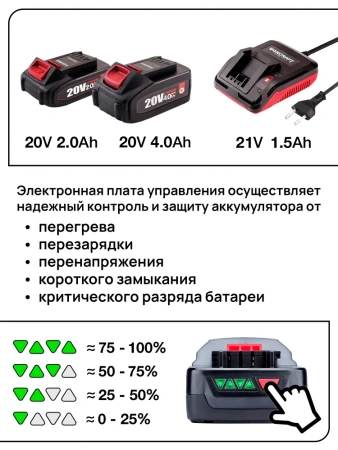 Набор инструментов аккумуляторных Worcraft XCUBE031 (Дрель шуруповерт 20В, Гайковерт ударный 20В) подарок мужчине на день рождения