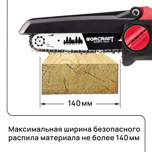 Шина для бензопилы, цепной, аккумуляторной мини-пилы длина 6", шаг 3,5 см, звеньев 36. WORCRAFT
